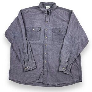 VTG 90s Five Brother Flannel XXL USA Dark Purple Cotton Chamois Gorpcore Work